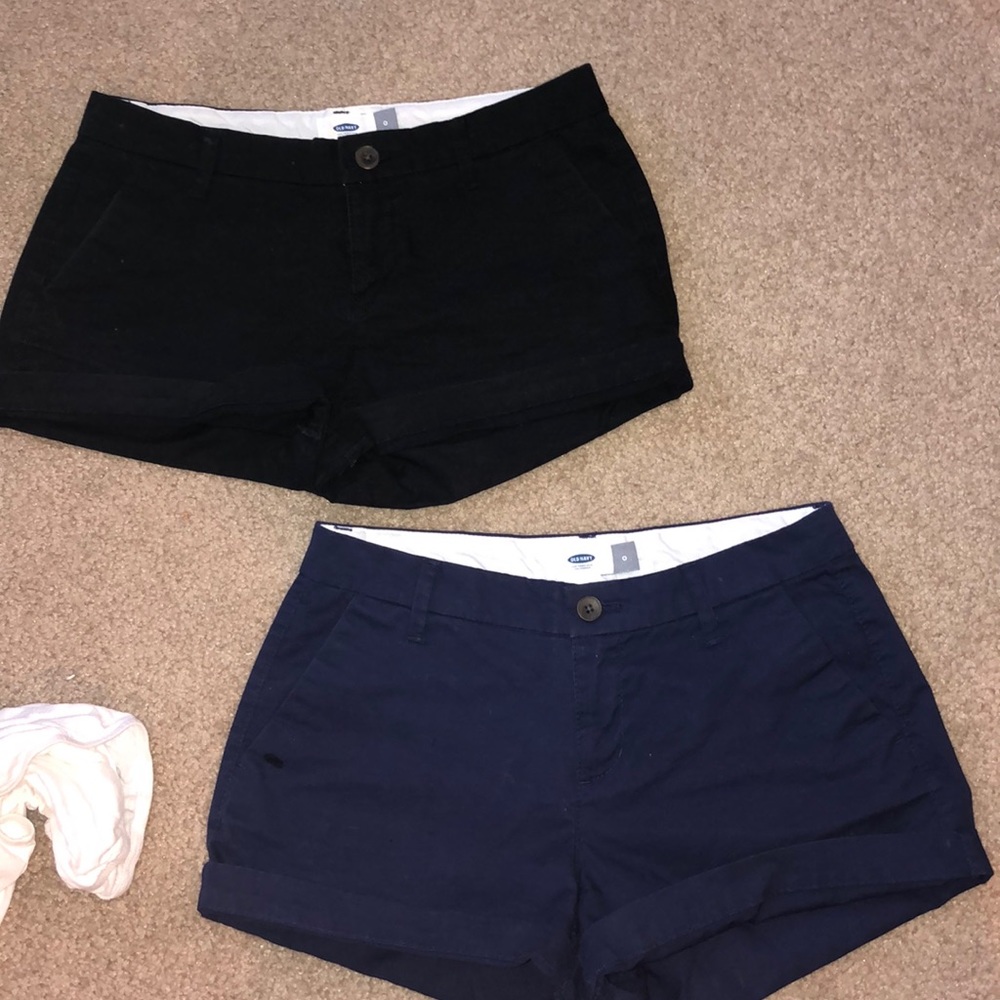 Black and Navy “old navy” shorts